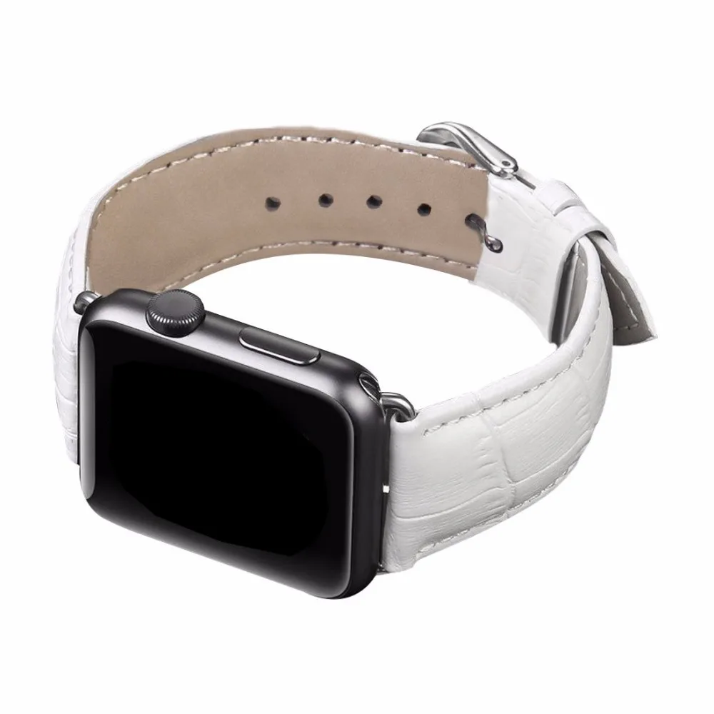 Цветной кожаный ремешок для часов Apple Watch Band Series 3/2/1 спортивный браслет 42 мм 38 iwatch