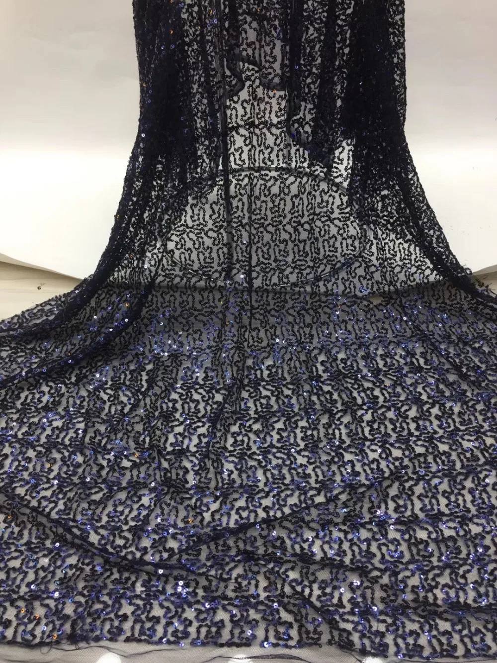 Новинка блестящая ткань с блестками на сетке кружевная для платья одежда платье