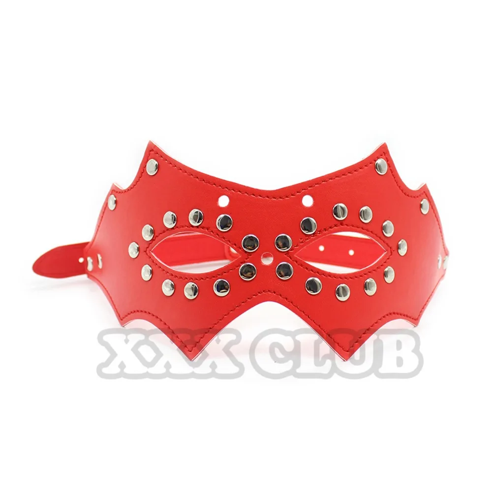 Тьерри Фетиш бондаж маска Шипованная Кожа секс для Хэллоуина вечеринки взрослые