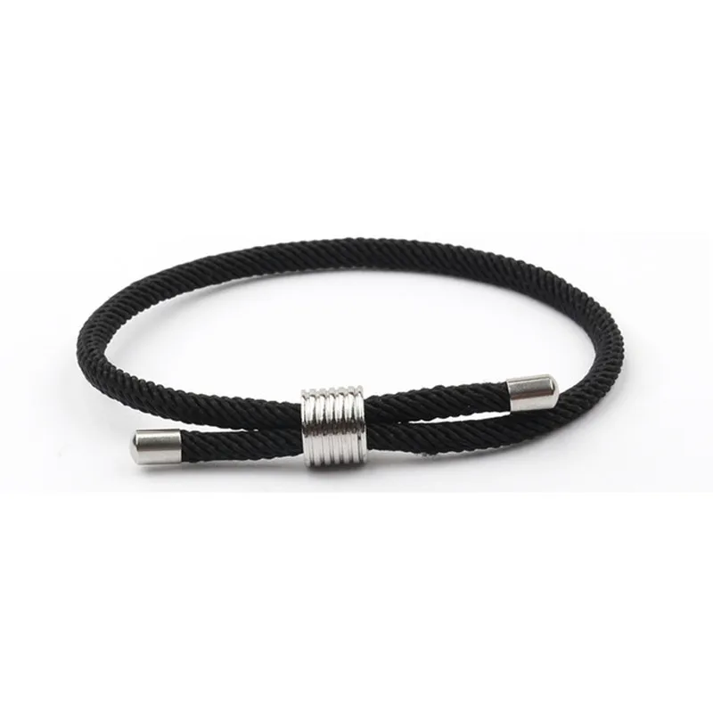 Нержавеющая сталь пряжки красная веревка плетеный мужской браслет Pulseras открытый Паракорд браслеты спортивные ювелирные изделия SL038
