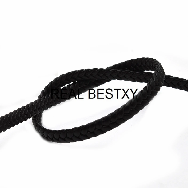 Реальный BESTXY 1 м/лот 8*3 мм Новые популярные плоские плетеные кожаные шнуры от