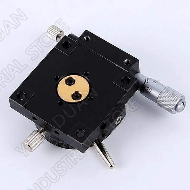 

Manual Sliding Table Micrometer R Axis 38MM 1.5" 360 Degree Heavy Load Rotary Precision Adjust Angle Platform Optical RSP40-L