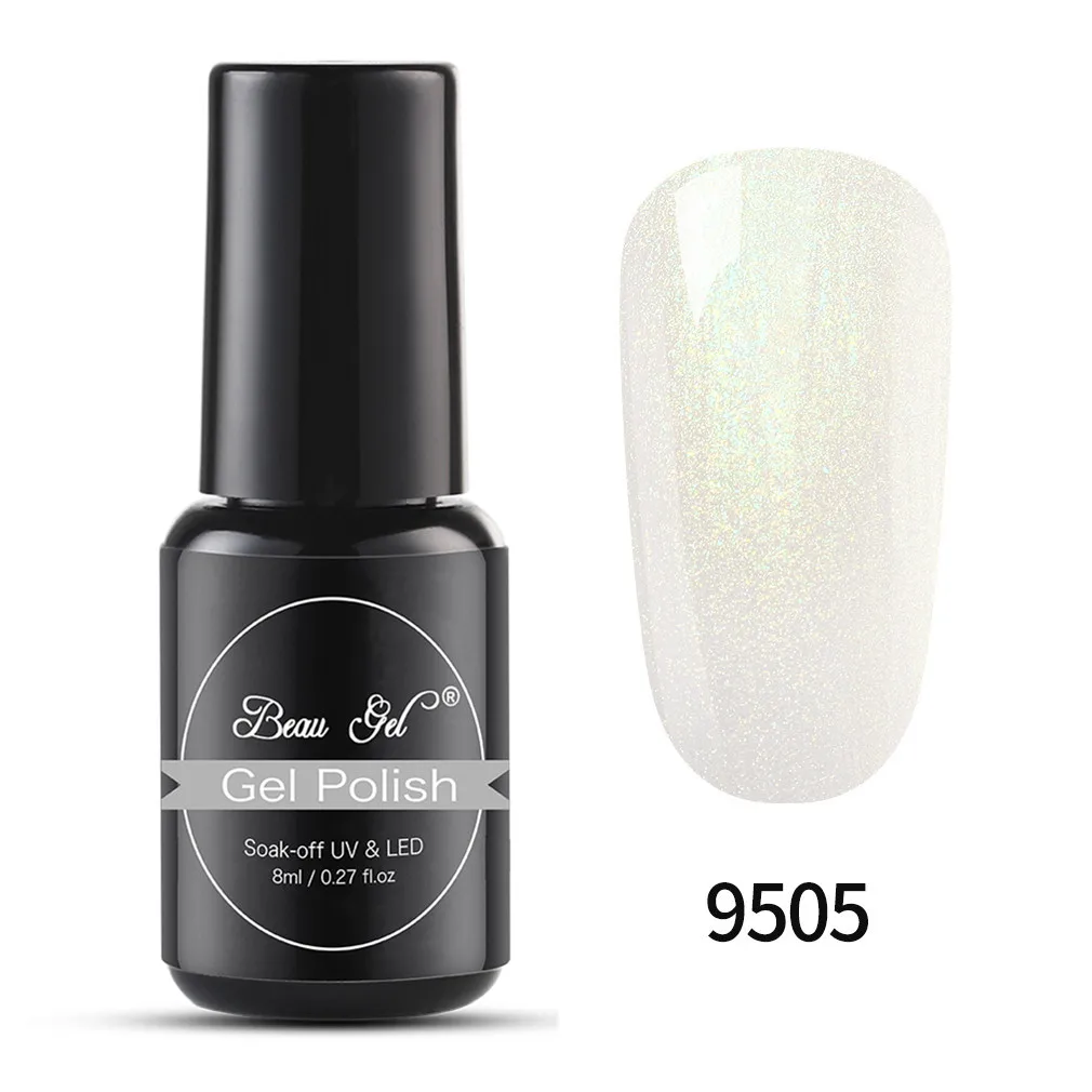 BKJ9505 Beau Gel 8ml Shell Mermaid UV Gel Varnish Pearl Shell UV LED Gel Polish Semi Permanent Hybrid Varnish Soak Off Gel Nail Polish - Цвет: BKJ9505
