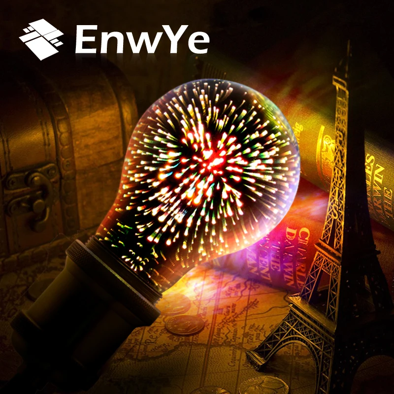 EnwYe светодиодный светильник лампы E27 3D светодиодные украшения 110 В 220 праздничные s