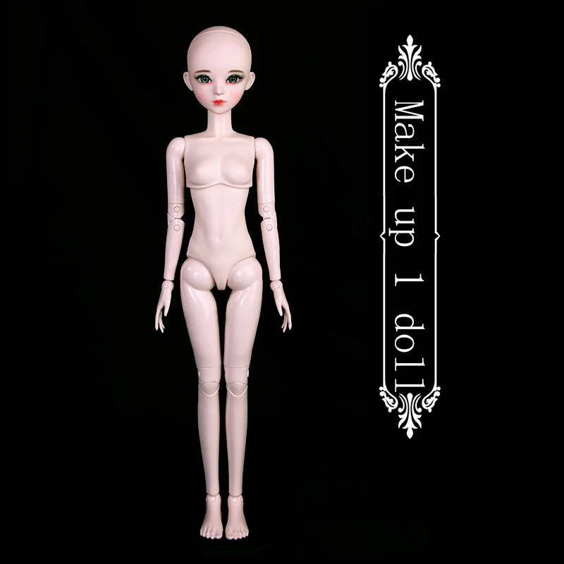 Doll with makeup 1 1/3 BJD кукла 56 см Женская пластиковая шарнирная Подвижная кукла, 20190102 - Цвет: Doll with makeup 1