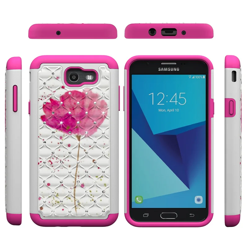 Блестящий силиконовый гибридный чехол для samsung Galaxy J7 2017 US Version/J7 Perx/J7 Sky Pro/J7 Prime Fundas |