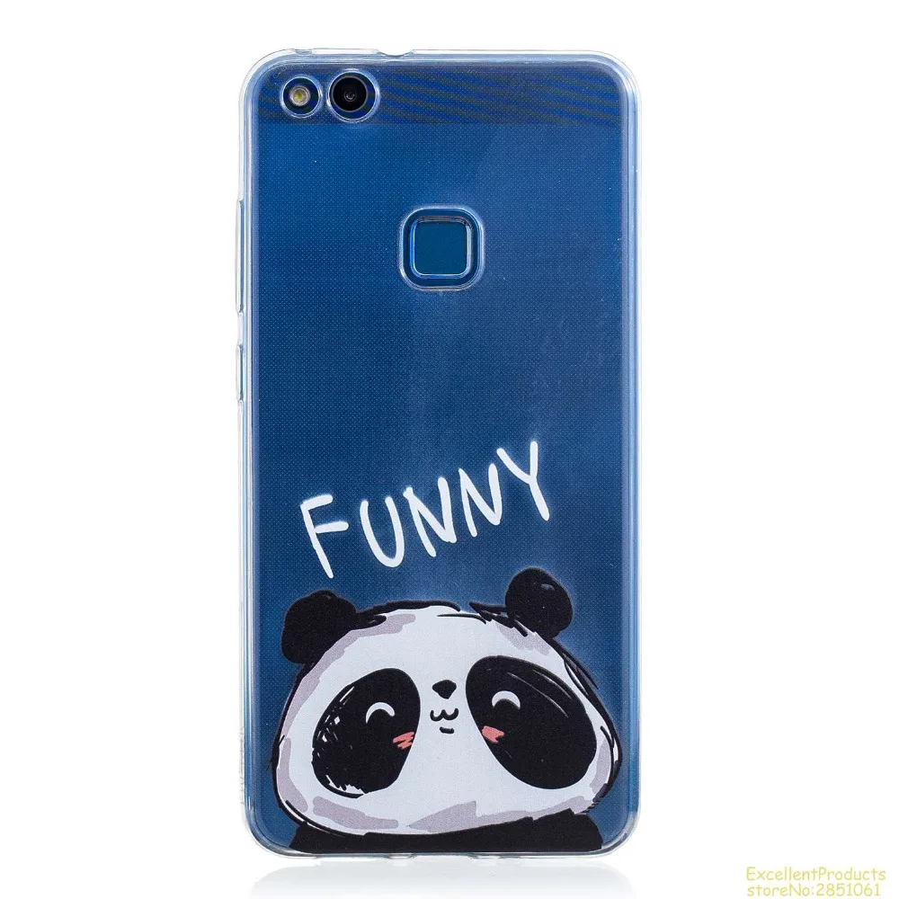 silicone case for Huawei P10 lite fundas hoesje Cute funny cartoon dog cat owl panda boom tpu cover coque etui kryt | Мобильные