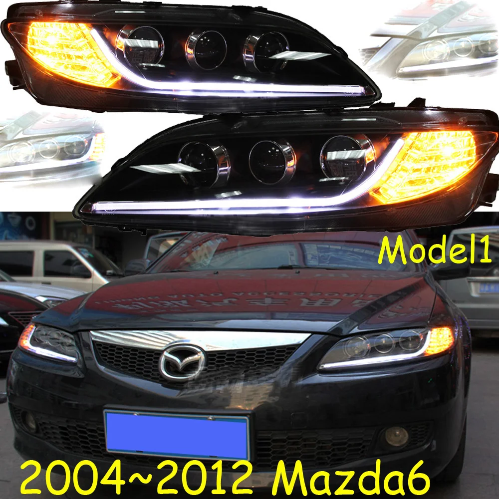 

1set Car Styling for mazda 6 Mazda6 Headlight LED DRL HID xenon 2004~2012y car accessories head lamp for Mazda6 Atenza fog