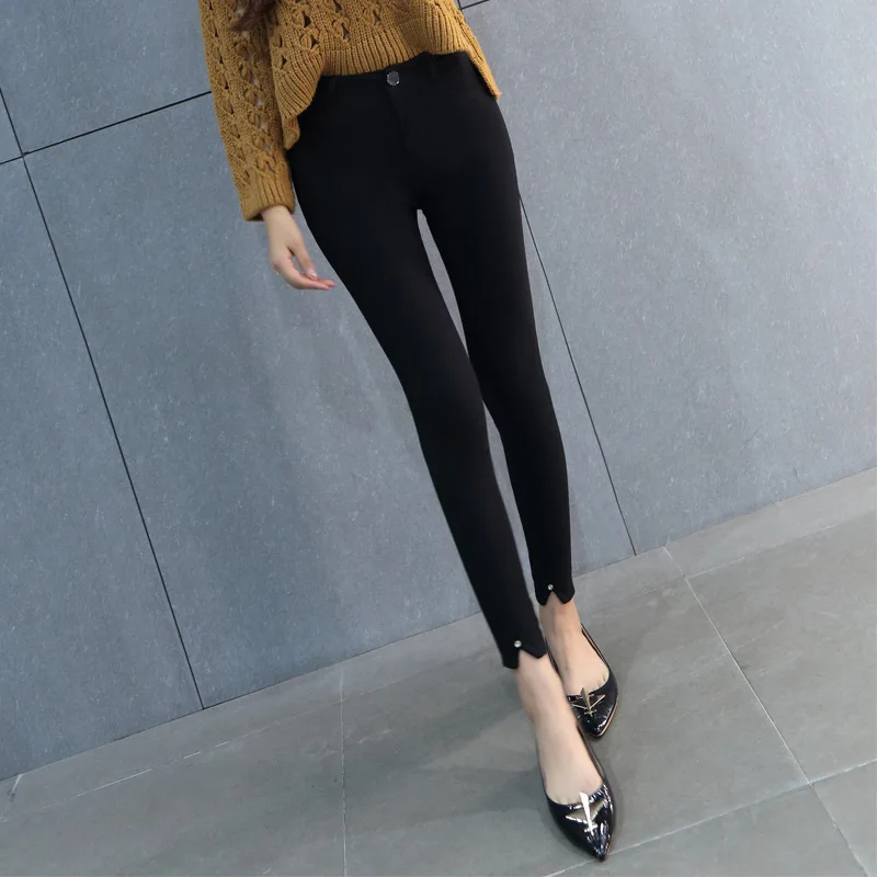 PADAUNGY High Waist Pencil Pants Slim Fit Trousers Ankle Length Jeggings Autumn Winter Pantalon Femme Skinny Plus Size Jegging | Женская