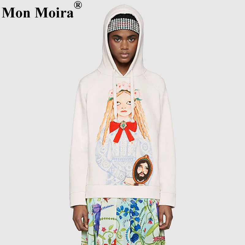 

Женская толстовка с капюшоном и принтом, брендовая Толстовка большого размера, зимняя женская толстовка с капюшоном, Женская толстовка