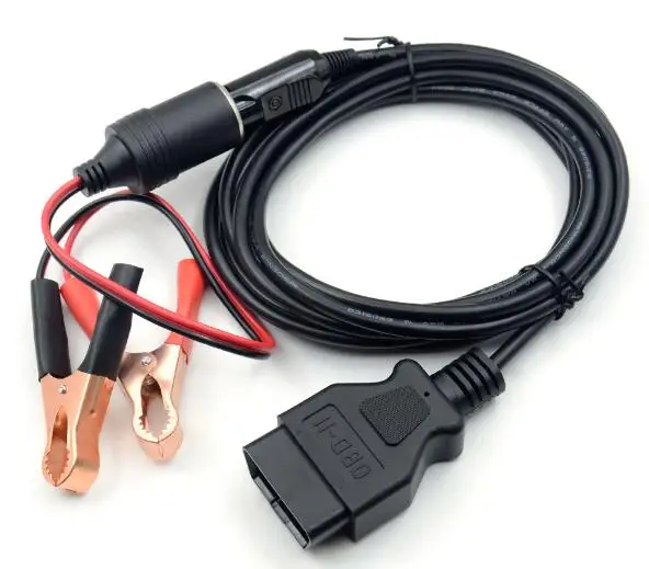Cable with Clip OBDII 12 В DC мощность ECU аварийный источник питания кабель Аллигатор клип и авто скачок стартер мощность EC5 для интерфейса Разъем - Цвет: Cable with Clip
