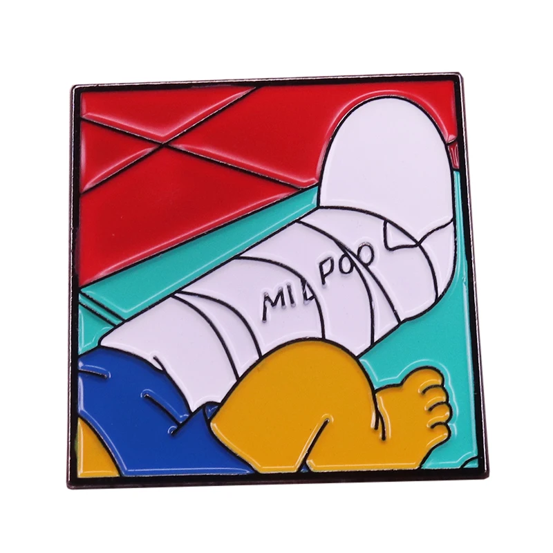 Эмалированная брошь Milpool с изображением Барта Симпсона на ногу значок надписью