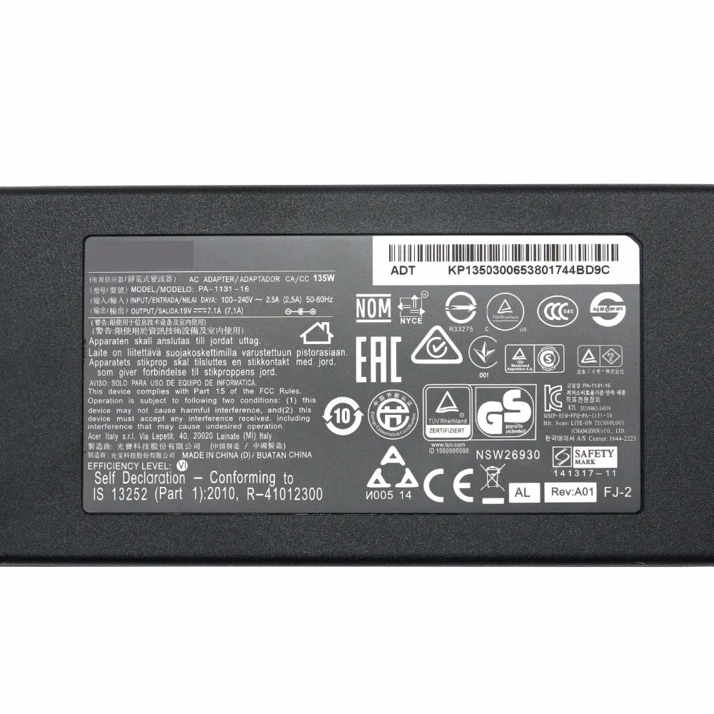 Блок питания для ноутбука Acer T5000 T5000-75GW KP13503006 VX VX5 19 в 135 а X мм | Компьютеры и офис