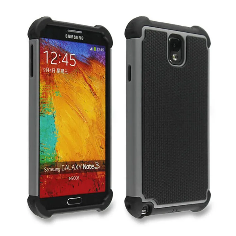 

Ball Grain Plastic Hybrid Case Shockproof Cover For Samsung Galaxy Note III 3 N9000 N9002 N9005 Back Cover