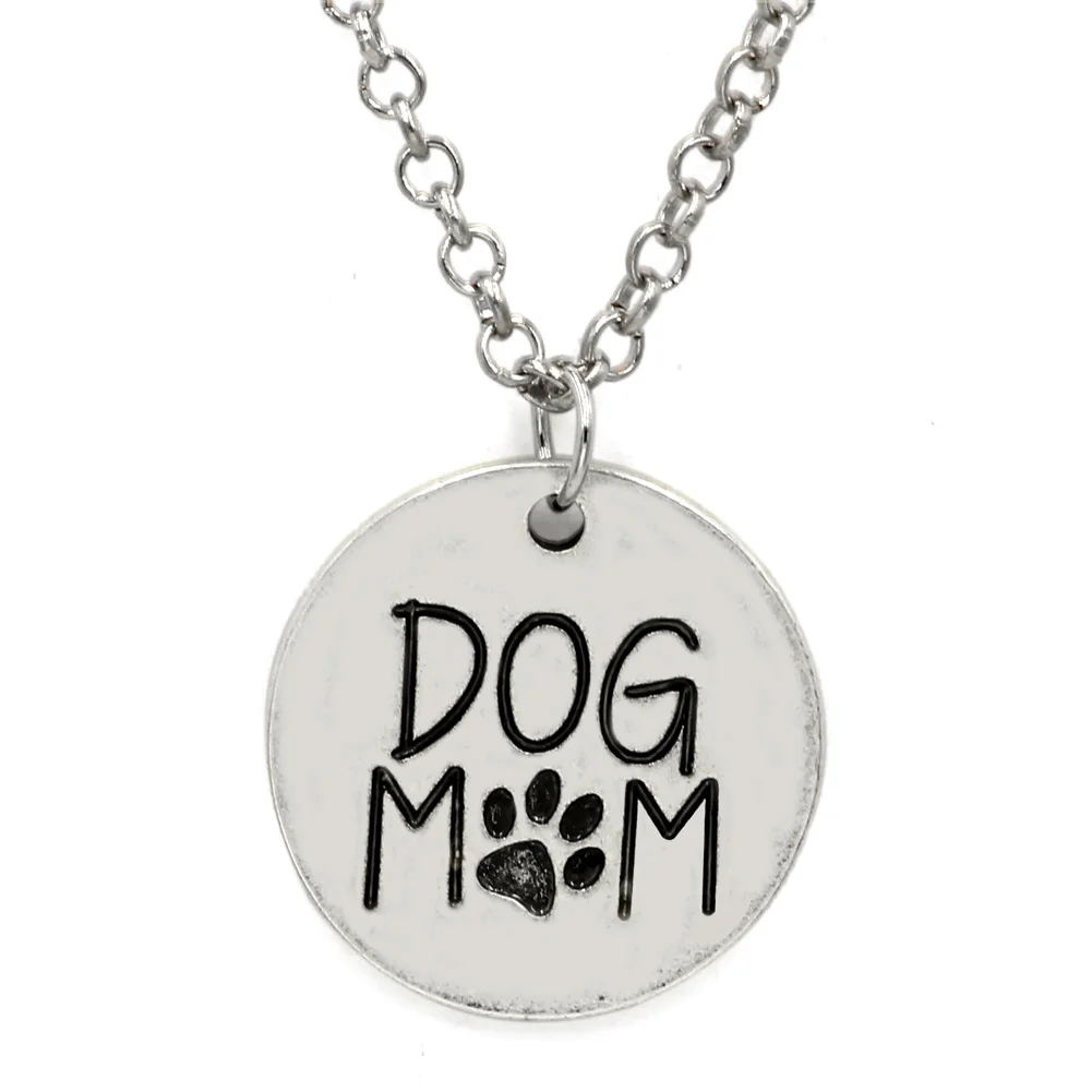 Women Sliver Dog Paw Love Mom Tiny Necklace Pendant | Украшения и аксессуары