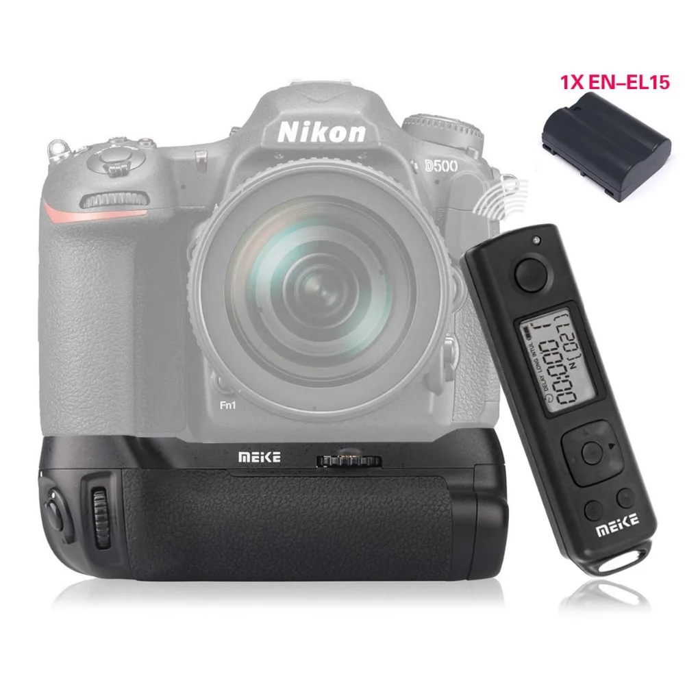 Вертикальный батарейный блок для Nikon D500 с беспроводным пультом дистанционного