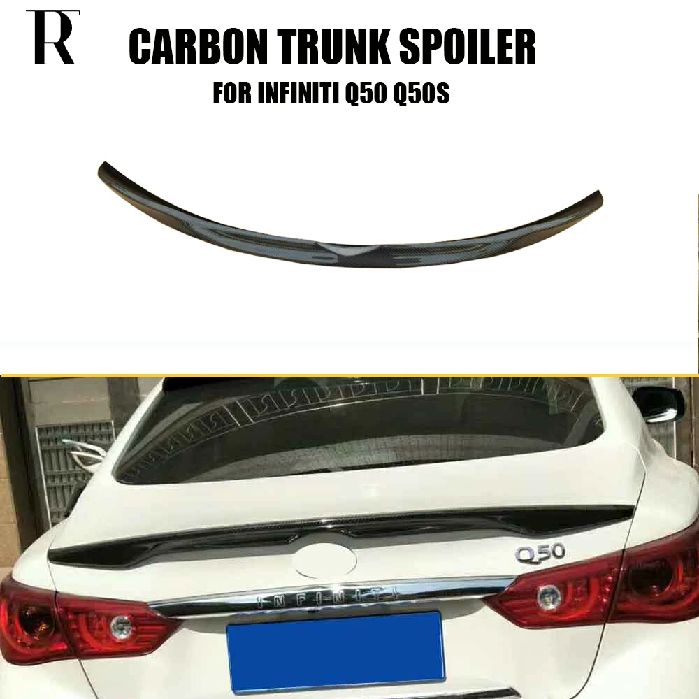 Задний спойлер для багажника из углеродного волокна Q50 Infiniti Q50s 2014 и выше|trunk