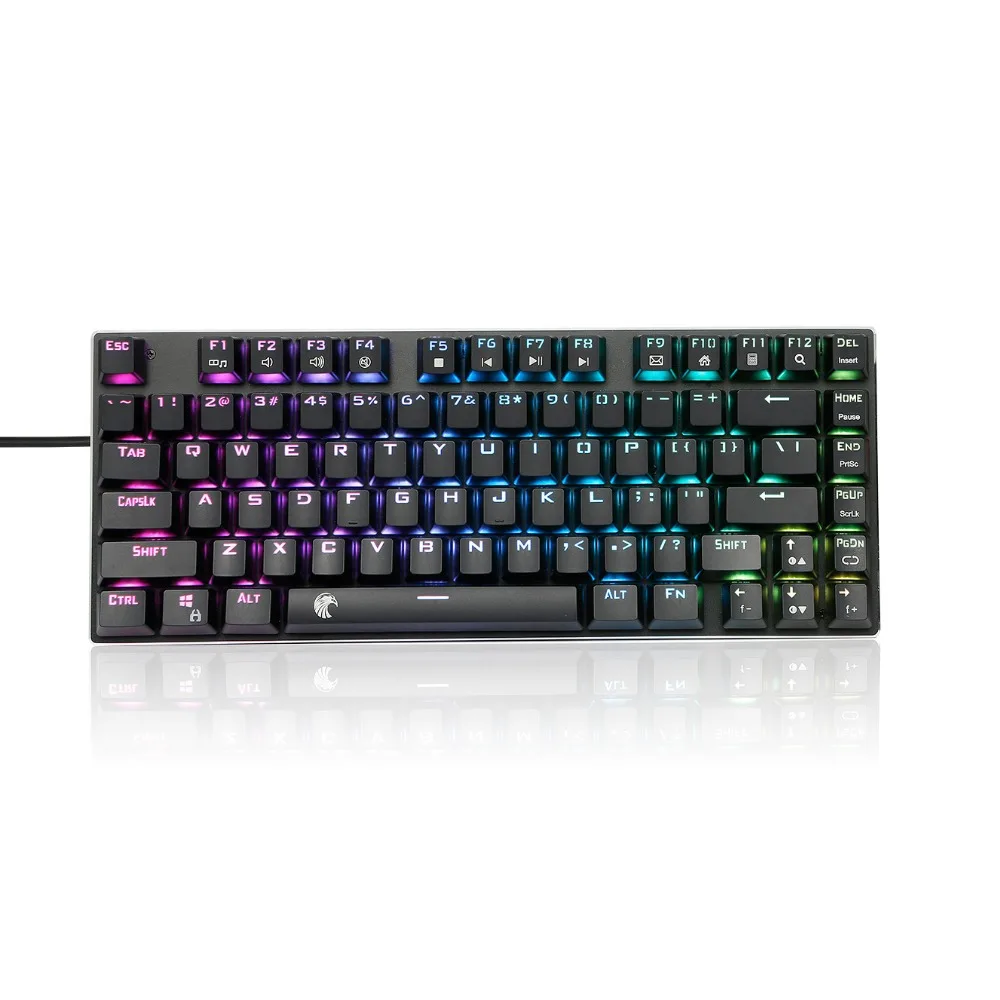 Z88 мини игровая клавиатура Механическая Outemu Clicky синий переключатель RGB светодиодный с подсветкой компактный дизайн 81 клавиша клавиатура для машиниста геймера