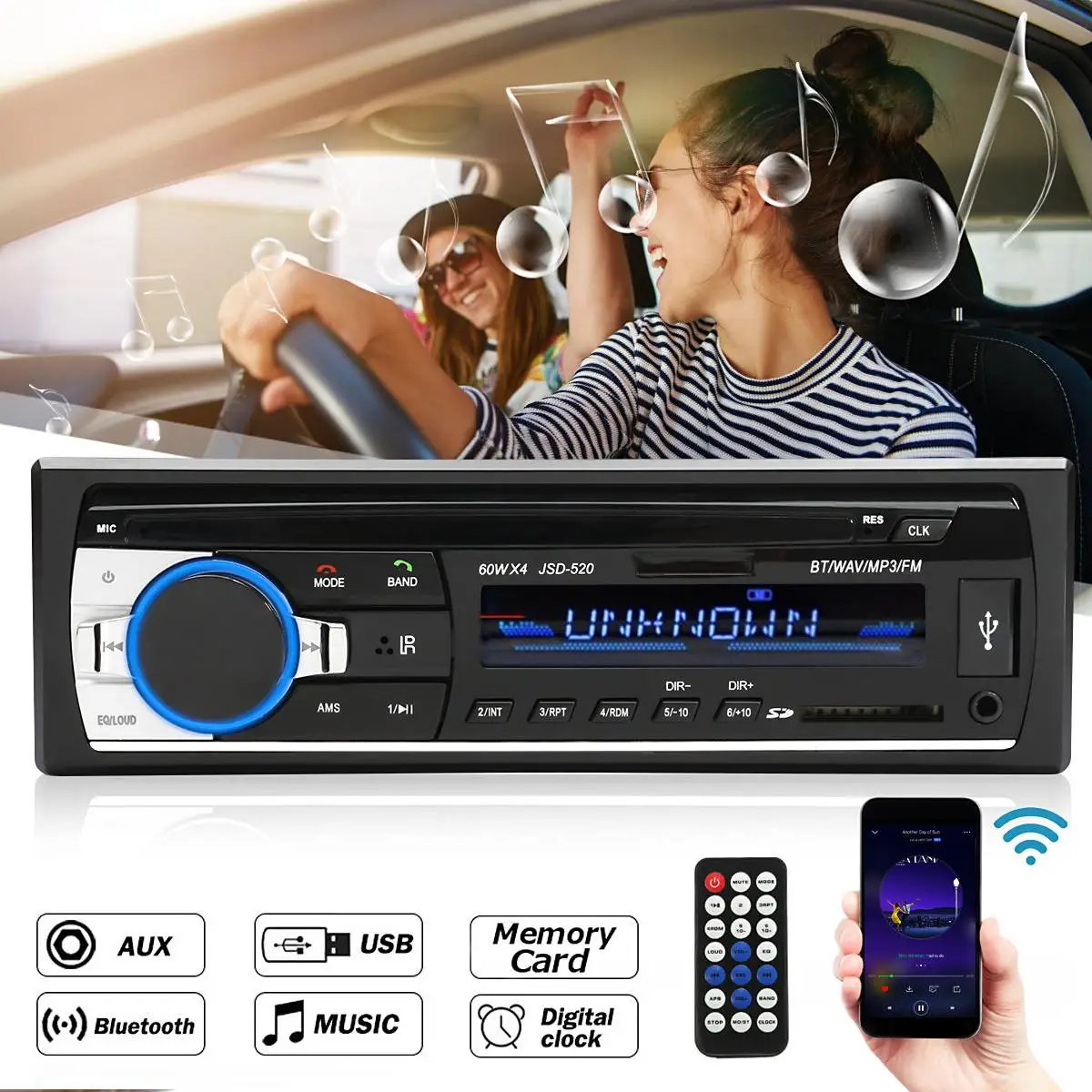 12V 24V автомобиль радио bluetooth 1 din автомобильный стерео плеер телефон AUX-IN MP3 FM USB Радио пульт дистанционного управления для телефона Авто Аудио Электроника - Цвет: 24V