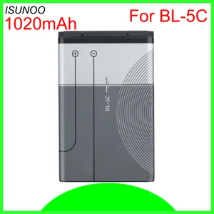 ISUNOO 10 шт.лот BL-5C батарея для Nokia C2-06 C2-00 1100 6600 6230 5130 2310 3100 6030 3120 3650 6263 7610 X2-01 BL-5CA BL-5CB