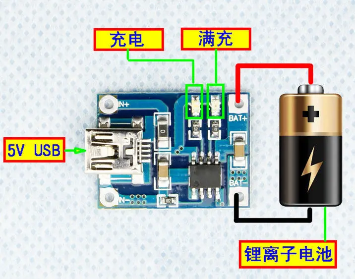 5 в Mini USB 1A 1S 18650 литиевая батарея мини зарядная плата модуль зарядного устройства