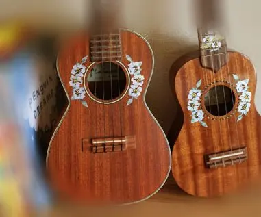 Инкрустация наклейки для укулеле Гибискус цветы Розочка Purfle|inlay sticker|ukulele stickersukulele