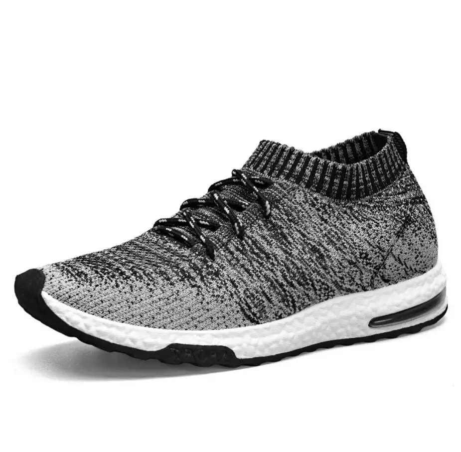 2018 Новая летняя Мужская дышащая сетчатая повседневная обувь модная без шнуровки