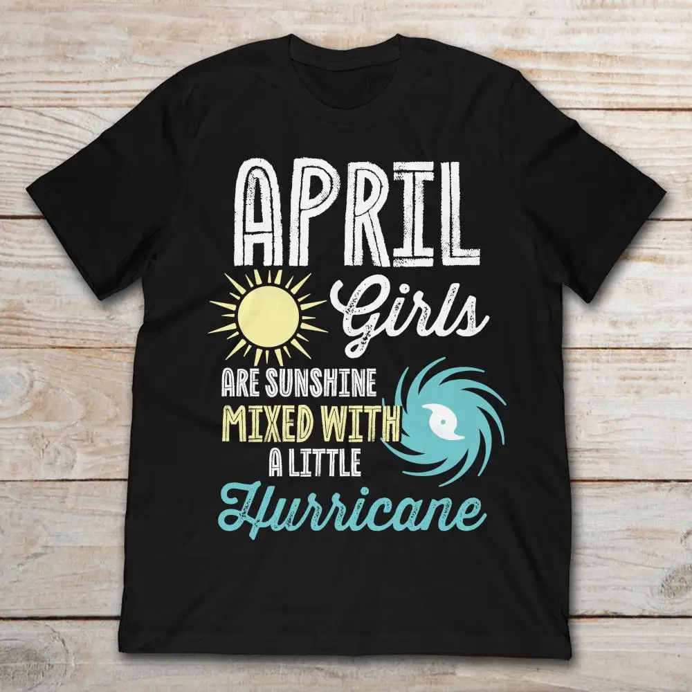 Мужская футболка с коротким рукавом April Girls Are Sunshine смешанная маленьким ураганом