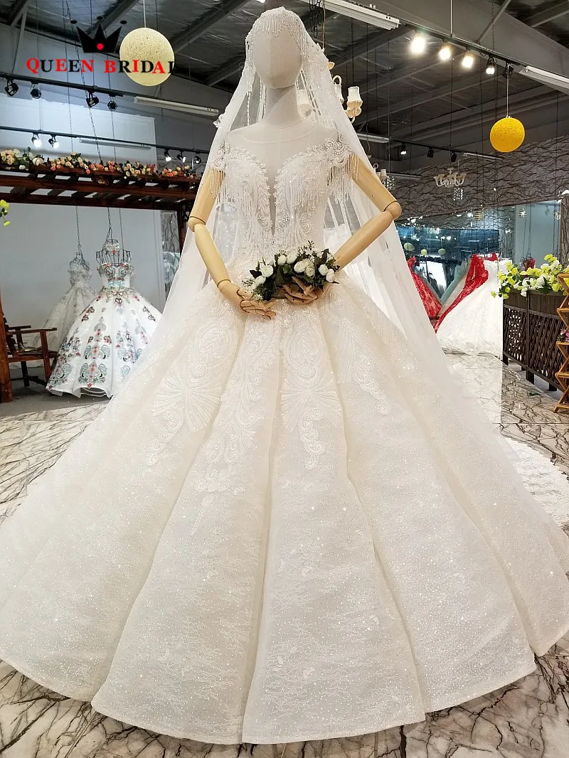 Vestido De Noiva New Arrival Real Sample Luxury Wedding Dresses QUEEN BRIDAL robe de mariage 2021 Wedding Gown WD142