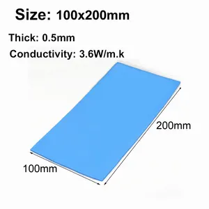 Силиконовая термопрокладка 100 мм * 200 мм, 3,6 Втм. k, охлаждающая прокладка для процессора, графического процессора, чип, VGA