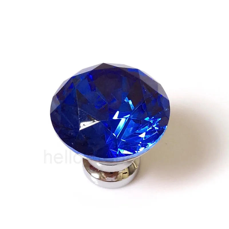 5 шт. 30 мм синий С кристалалми и стразами шкаф дверные ручки шкафа Ручка для ящика