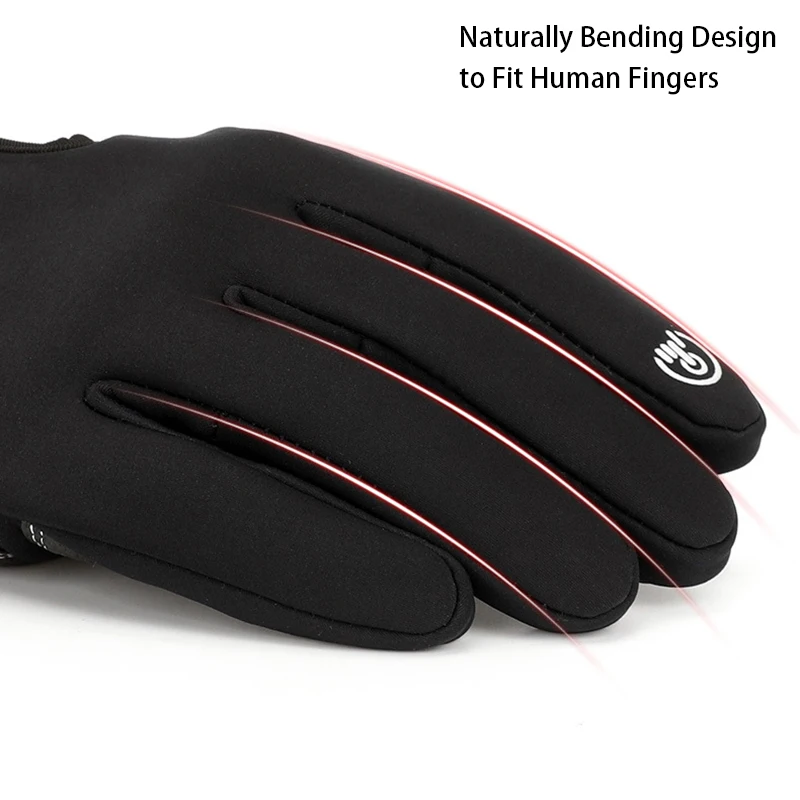 Winter Cycling Bicycle Gloves Windproof Thermal Warm Fleece Men Women Motorcycle Snow Skiing Sport Bike Glove | Спорт и развлечения