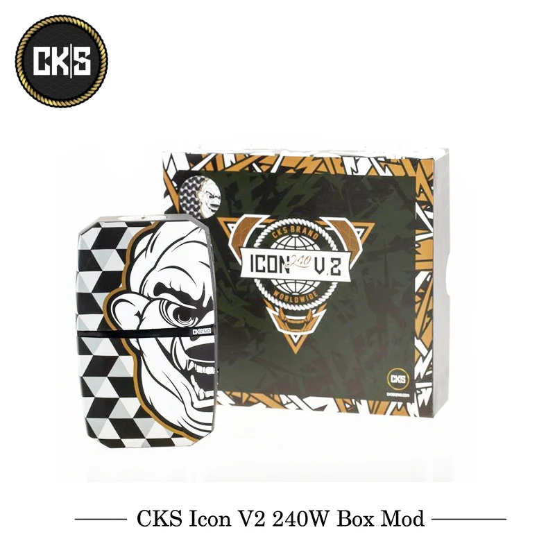 Оригинальные электронные сигареты с значком значка V2 240W Коробка мод Двойной 18650