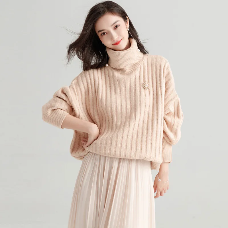 2018 Turtleneck Thick Winter Sweater Women Top Pullover Loose Cardigan Casual Womens Sueter Mujer Woman Outerwear RWC185031 |