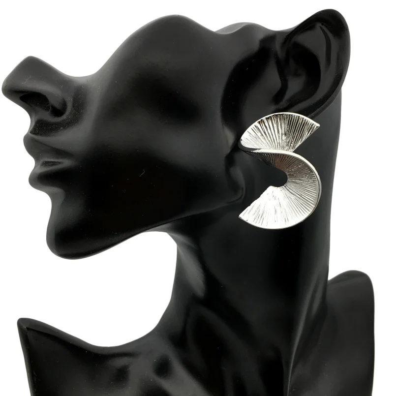 Модные большие серьги гвоздики из сплава в форме спирали ювелирные изделия стиле