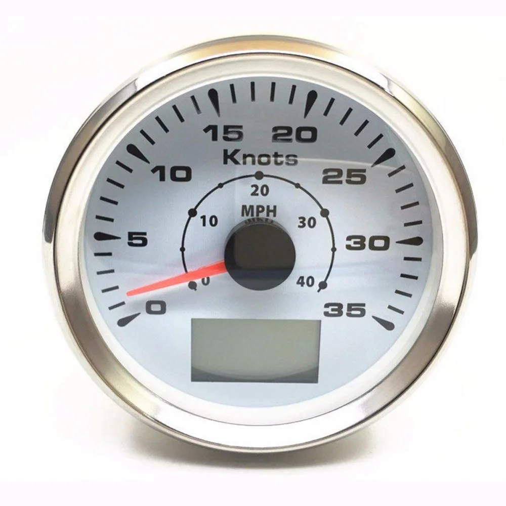 

85mm GPS Speedometer Odometer 35Knots Marine GPS Speed Gauge 40MPH Speed Indicators with Backlight fit Boat Car