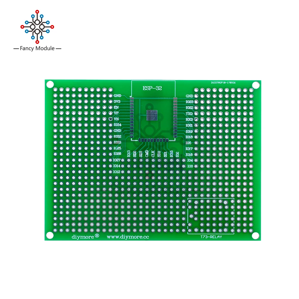 

7x9 cm Prototype PCB 2 Layer 7*9cm Panel Double Side Prototype PCB Universeal 2.54MM Board Support a Relay For Arduino