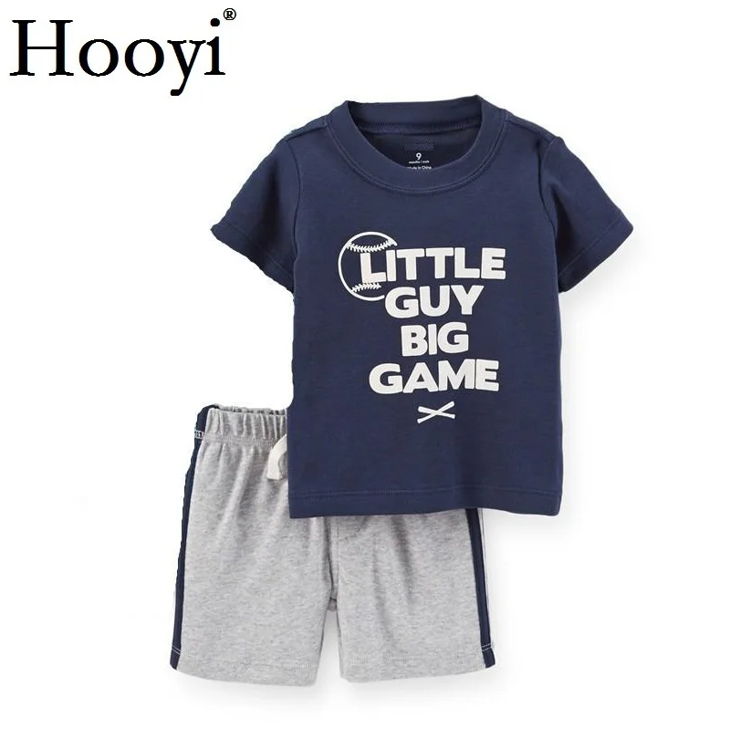 

Baseball Children Clothes Suit Baby Boy Sport Clothing Sets Summer Cotton Infant Tee Shirt Shorts Pants Outfits Big Game Costume