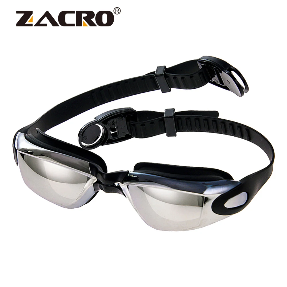 Zacro анти-туман УФ Защита регулируемые плавательные очки для мужчин женщин Водонепроницаемые силиконовые очки Взрослые солнцезащитные очки HD