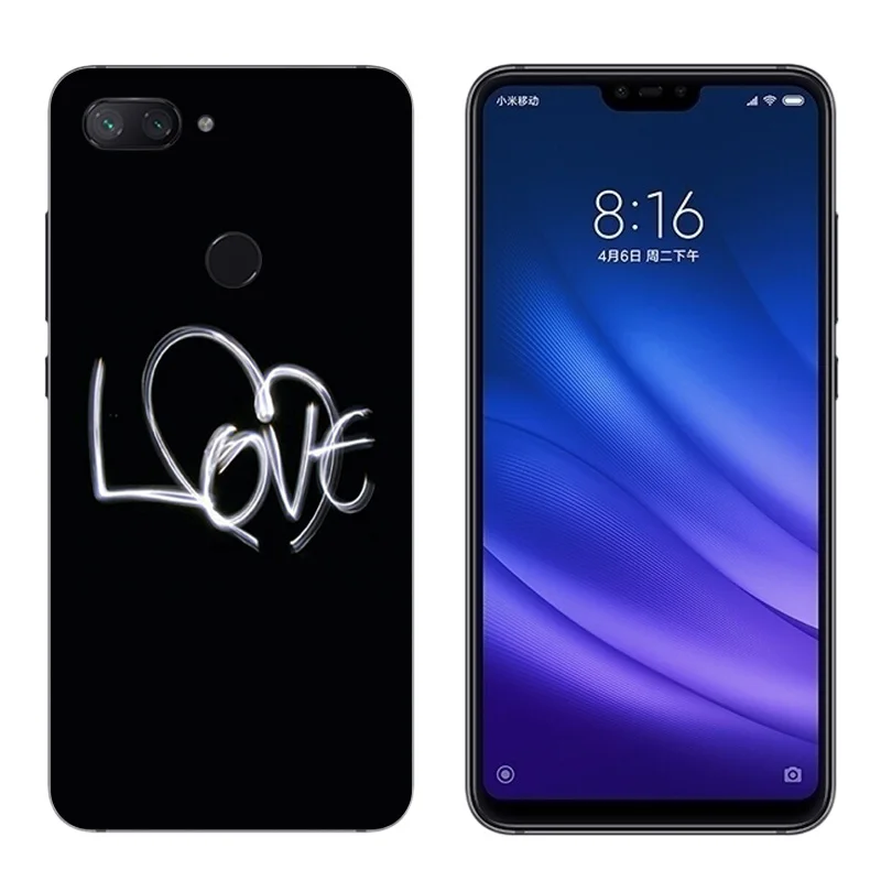 Мягкий ТПУ для Xiaomi Mi 8 Lite 6 26 дюймов смайлик чехол телефона с рисунком Youth тонкий