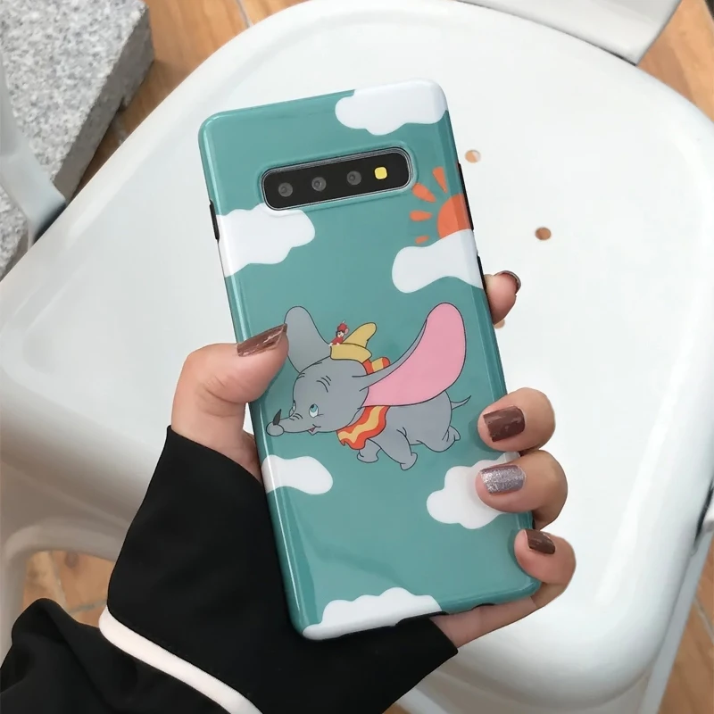 YHBBCASES чехол для телефона с мультяшными животными Samsung Note 10 Plus Galaxy S10 5G S8 S9 8 9 Funny Dumbo