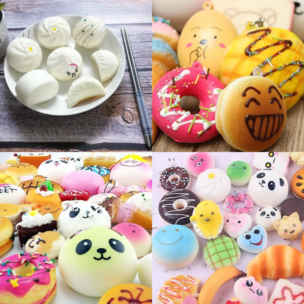 10/20/30 шт. Kawaii медленно поднимающийся нажимать игрушки набор анти стресс милые