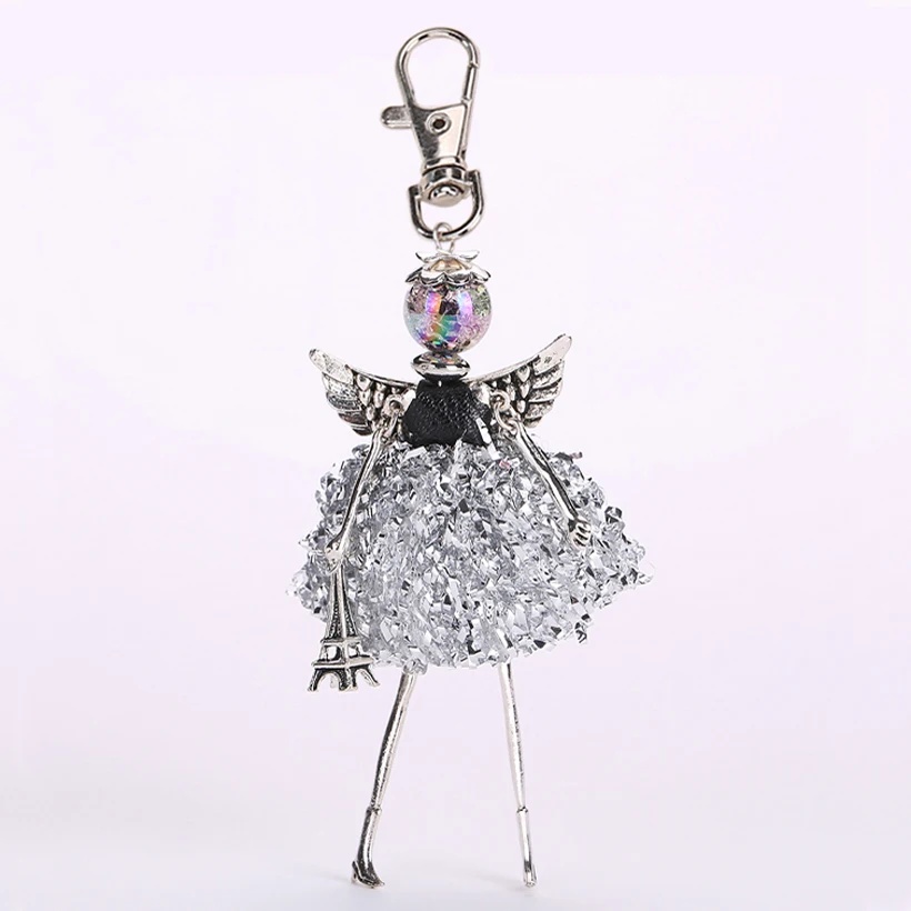 wholesale 10 pieces// YLWHJJ new angel wings handmade doll keychain cute girl fashion car pendant female jewelry free shipping | Украшения