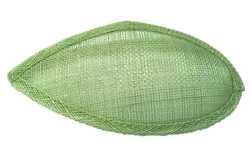 Green 10 шт. 17*8,5 см слеза вечерняя Женская шляпка Sinamay заготовка дамские шляпы изготовление материала B066 - Цвет: Green