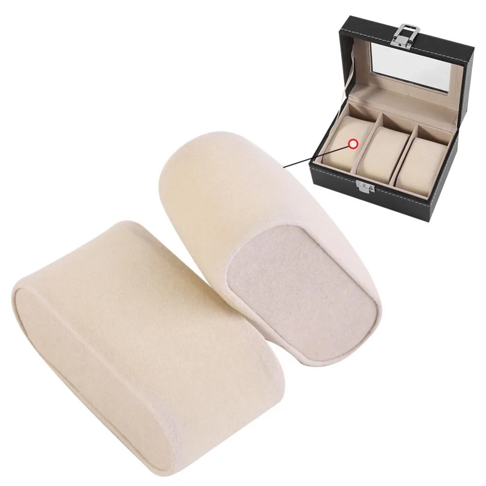 Высококачественный 3 слота Чехол для часов из искусственной кожи ювелирных