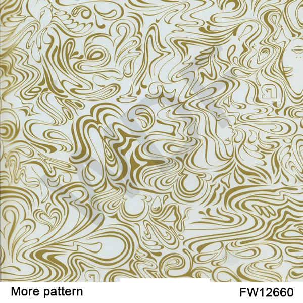 

TR12660 gold Flower patterns10 square Width 1m hydrographic water transfer printing film