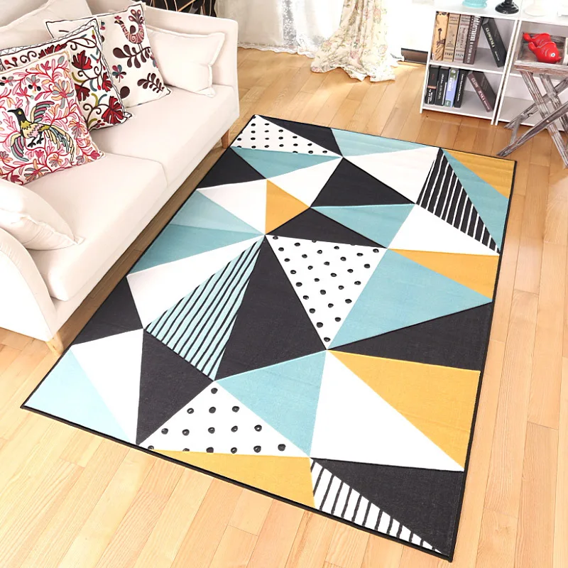 Zeegle Nordic Carpets For Living Room Flannel Sofa Table Floor Mats Anti-slip Bedroom Area Rug Ding Palor |