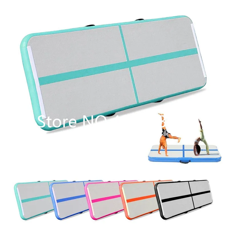 Дешево Набор (6 шт.) надувной воздушный трек, водный батут, воздушный коврик для тренажерного зала, поставляется с электрическим воздушным насосом