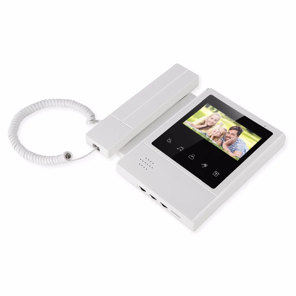 

YobangSecurity Video Intercom 4.3 Inch Handset Monitor Video Door Phone Doorbell Intercom Entry System Kit For 10 Unit Apartment