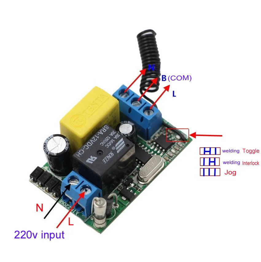 AC220V 1CH 10A Relay Wirelesss Remote Control Switch Output 220V Receiver Transmitter 315/433Mhz | Обустройство дома